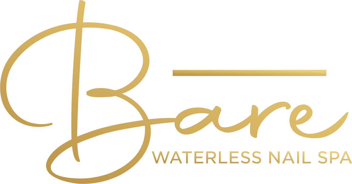 A green background with gold lettering that says bar waterless.